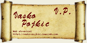 Vasko Pojkić vizit kartica